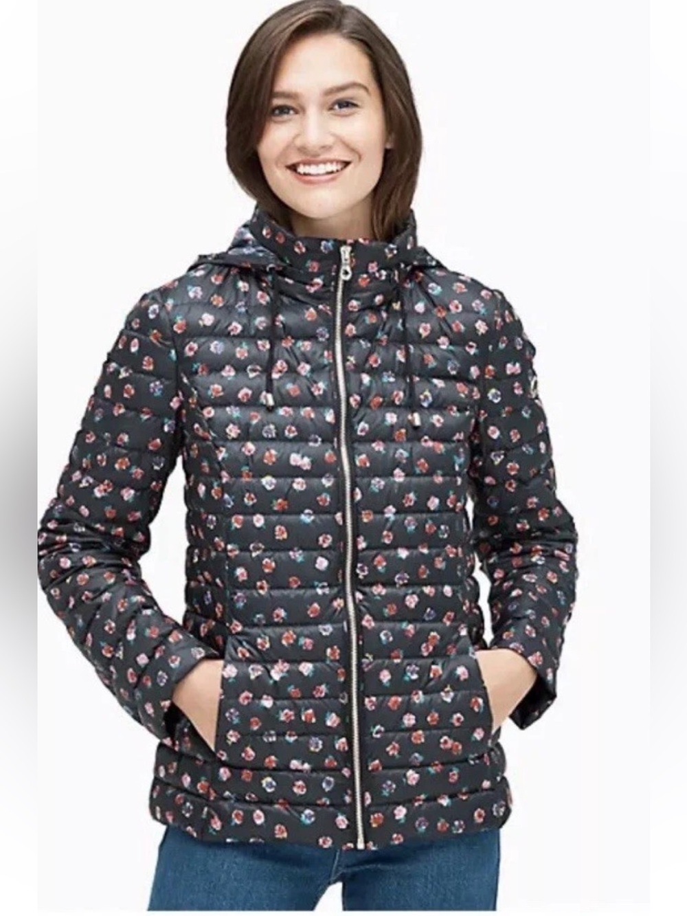 Kate Spade Packable Down Mini Roses Jacket Size M - Picture 4 of 10